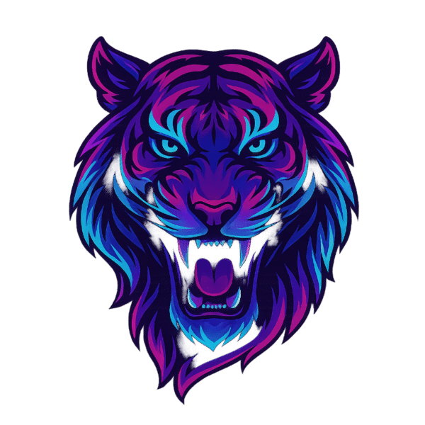 Tigre Neon Geometrico