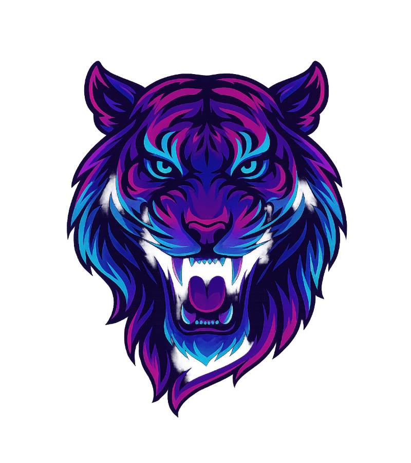 Tigre Neon Geometrico
