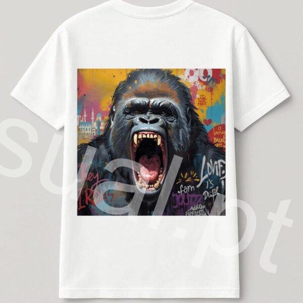 Gorila Selvagem em Posição de Força