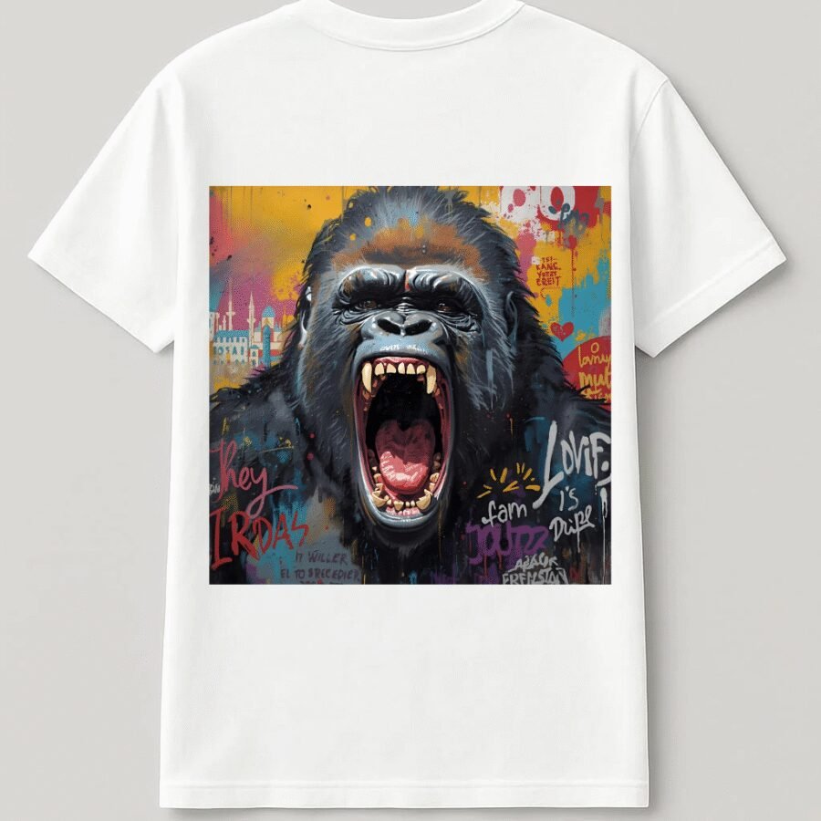 Gorila Selvagem em Posição de Força